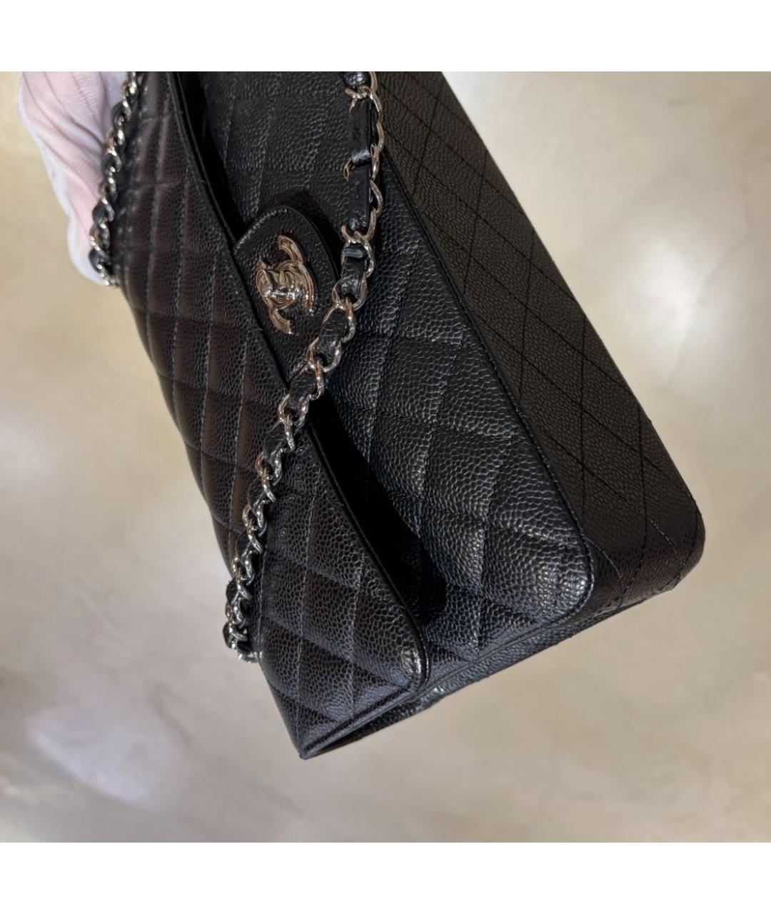 CHANEL Черная кожаная сумка через плечо, фото 2