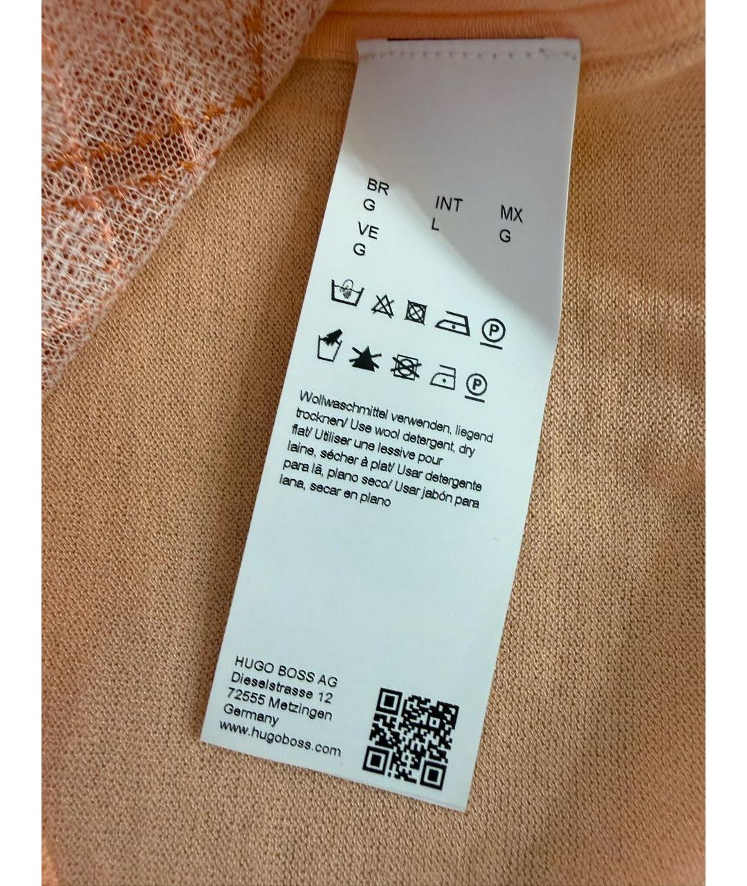 HUGO BOSS Оранжевый хлопковый джемпер / свитер, фото 5