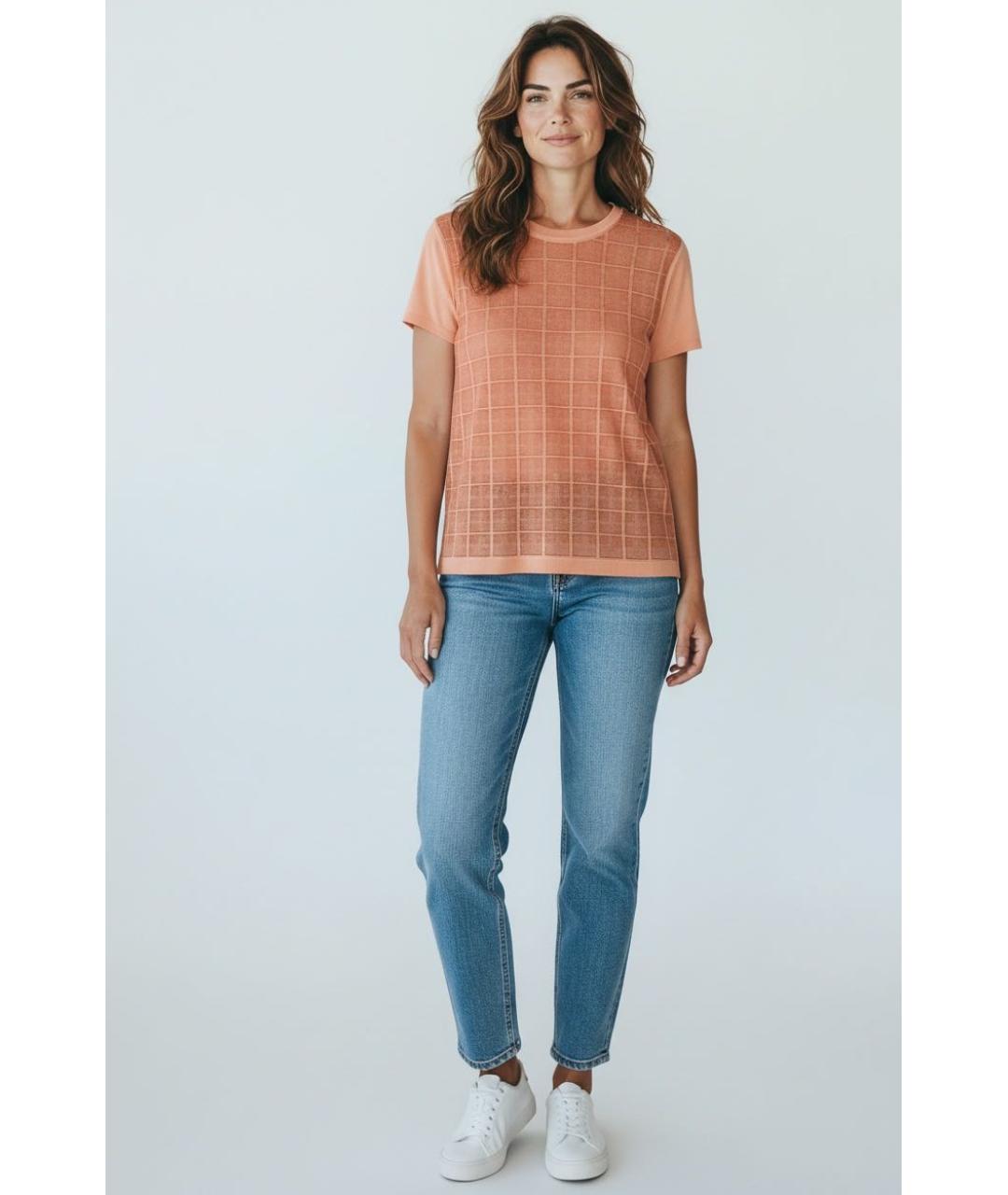 HUGO BOSS Оранжевый хлопковый джемпер / свитер, фото 2