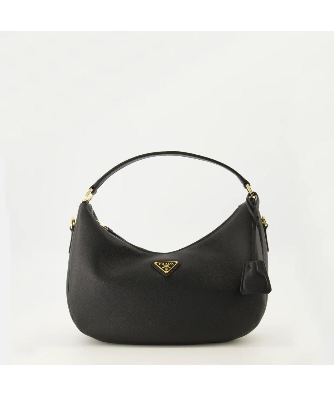 PRADA Черная кожаная сумка тоут, фото 9