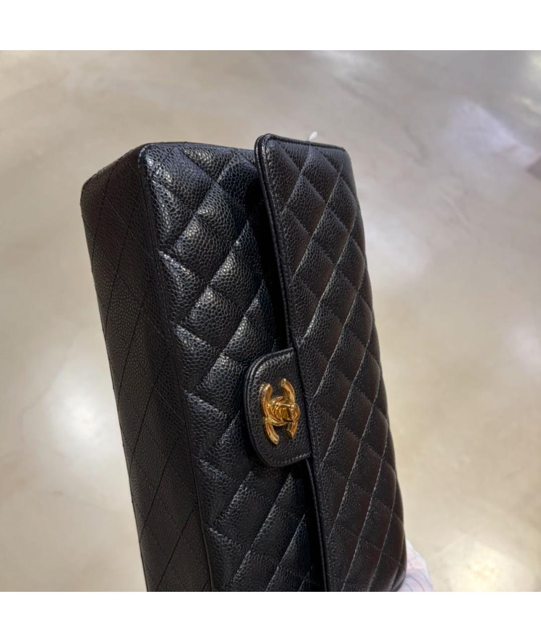 CHANEL Черная кожаная сумка через плечо, фото 5