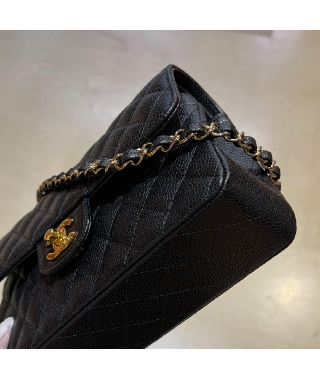 CHANEL Черная кожаная сумка через плечо, фото 3