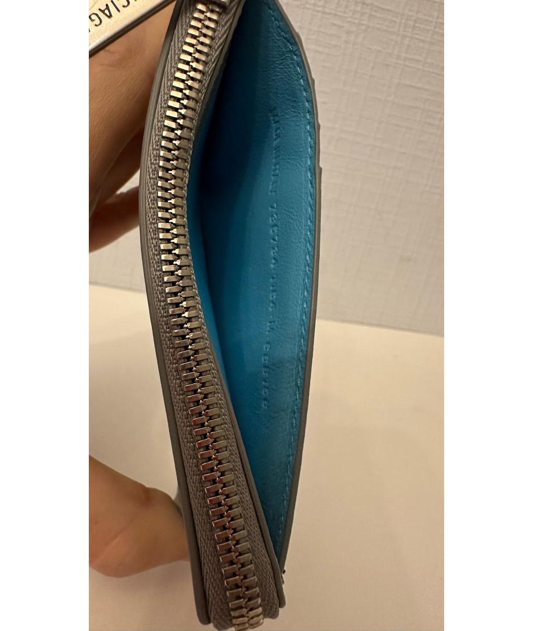 BALENCIAGA Серый кожаный кардхолдер, фото 8