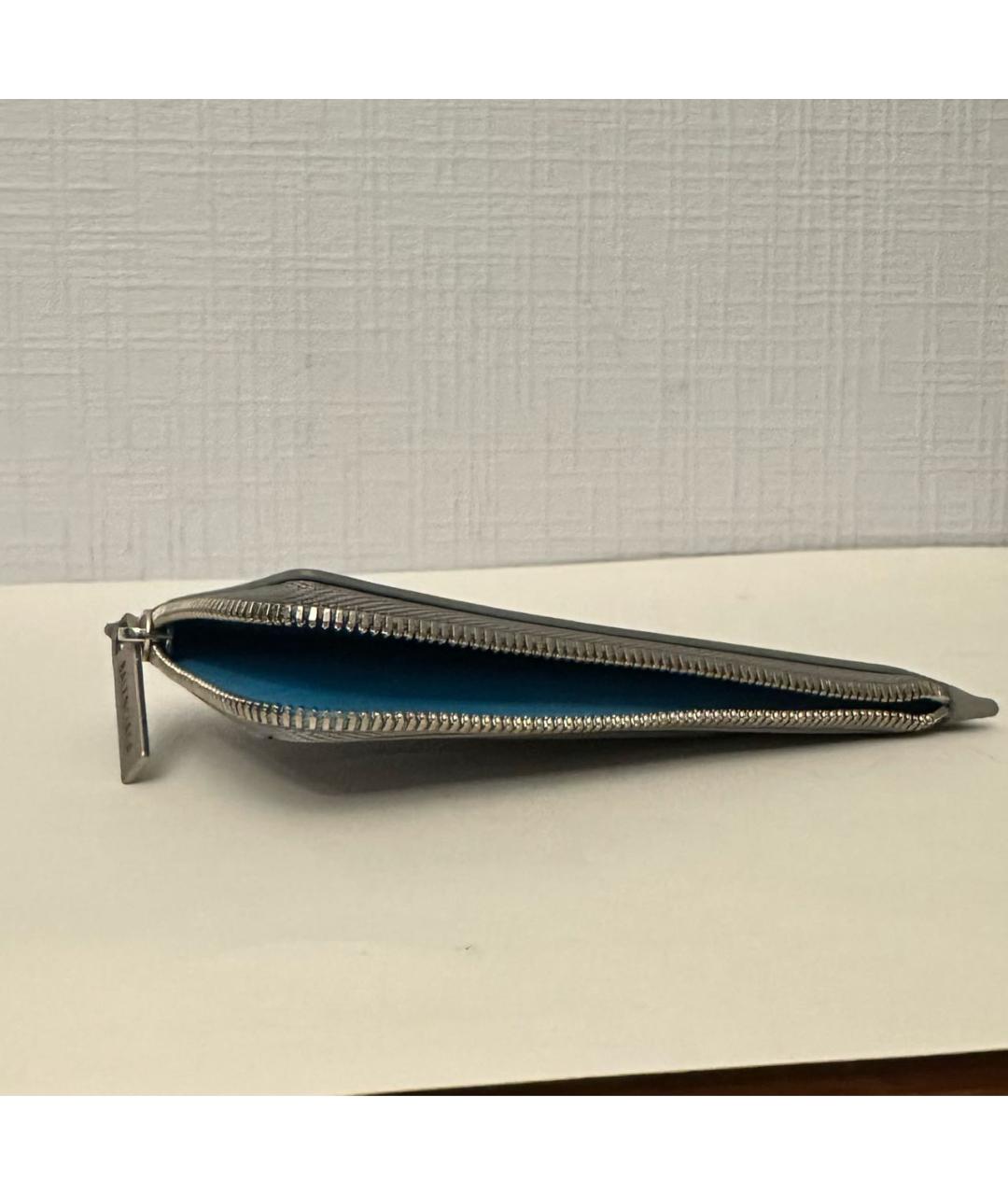 BALENCIAGA Серый кожаный кардхолдер, фото 3