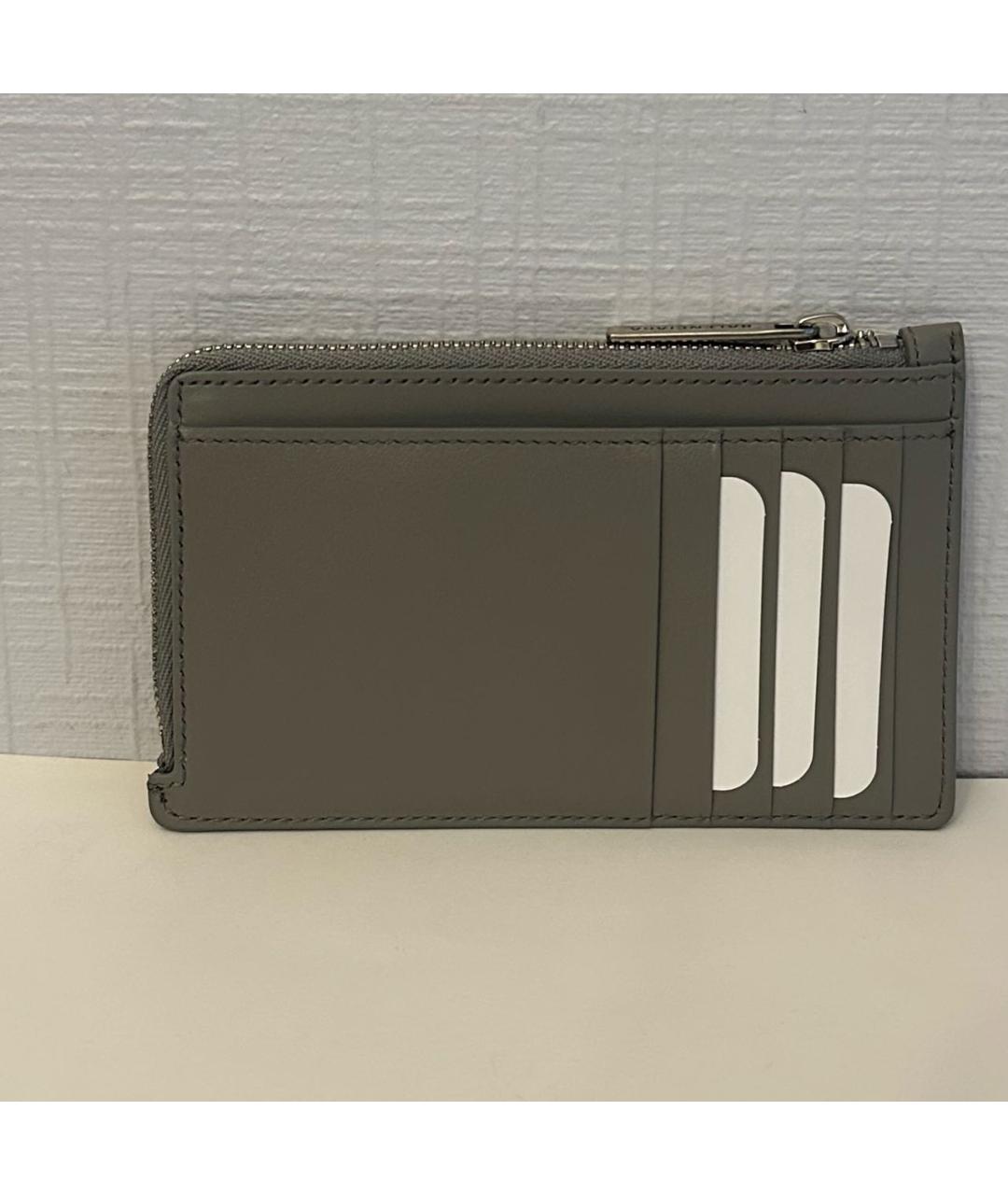BALENCIAGA Серый кожаный кардхолдер, фото 2