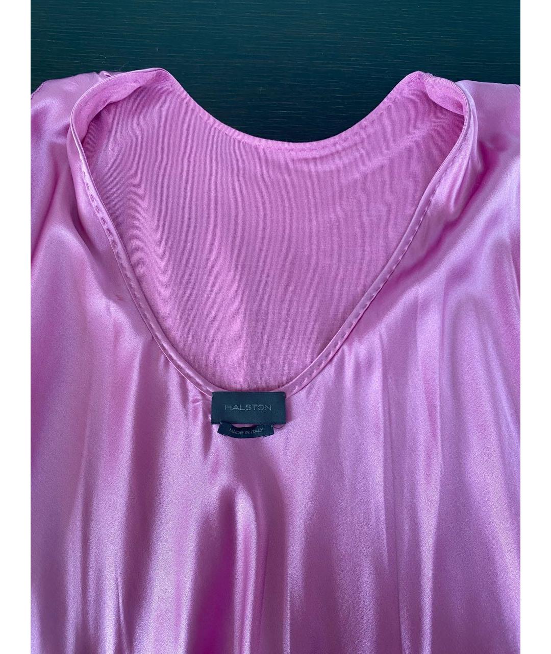 DIADORA HERITAGE Розовое шелковое коктейльное платье, фото 3