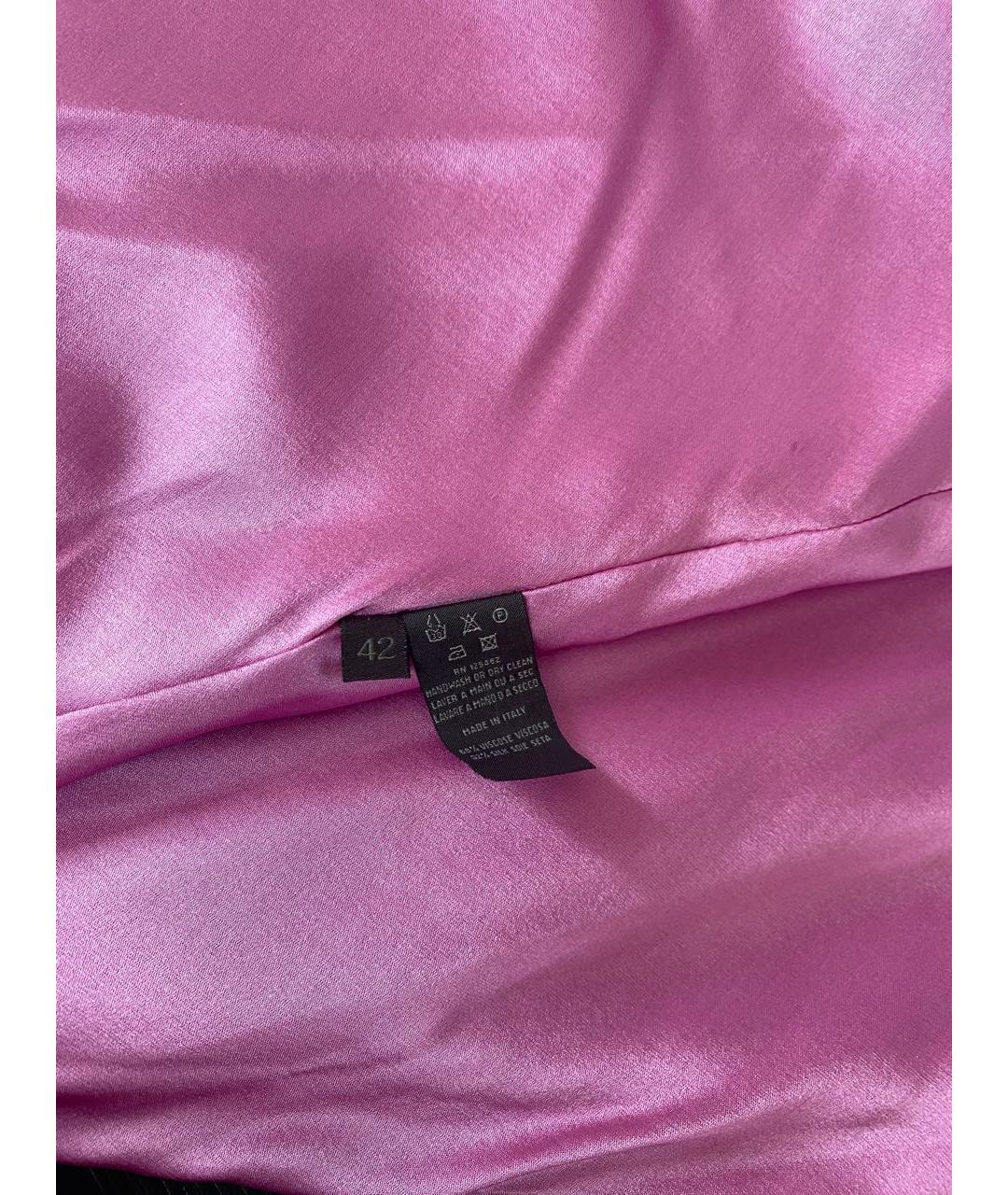 DIADORA HERITAGE Розовое шелковое коктейльное платье, фото 5