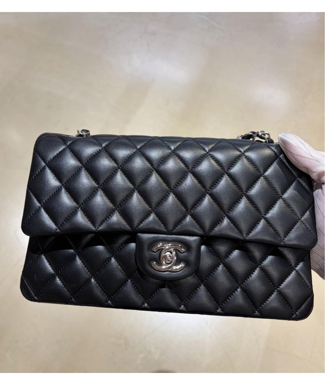 CHANEL Черная кожаная сумка через плечо, фото 4