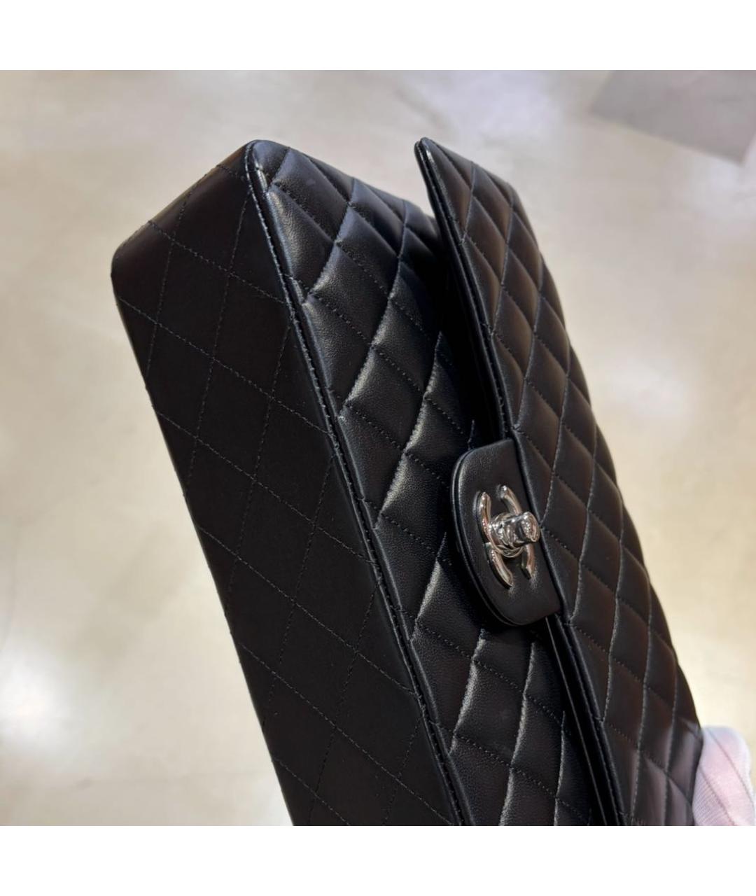 CHANEL Черная кожаная сумка через плечо, фото 2