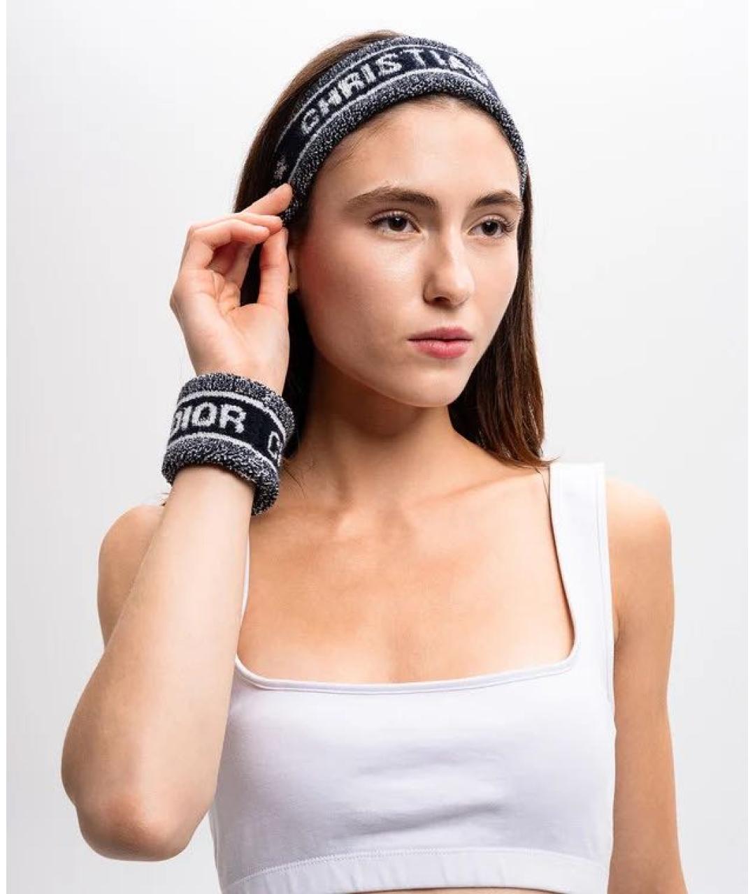 CHRISTIAN DIOR Серая повязка на голову, фото 3