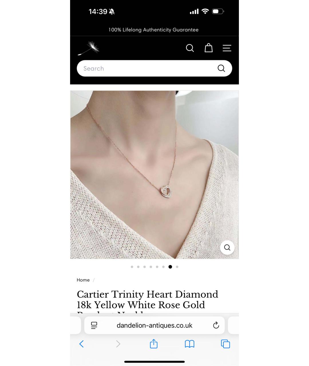 CARTIER Золотая подвеска из желтого золота, фото 7