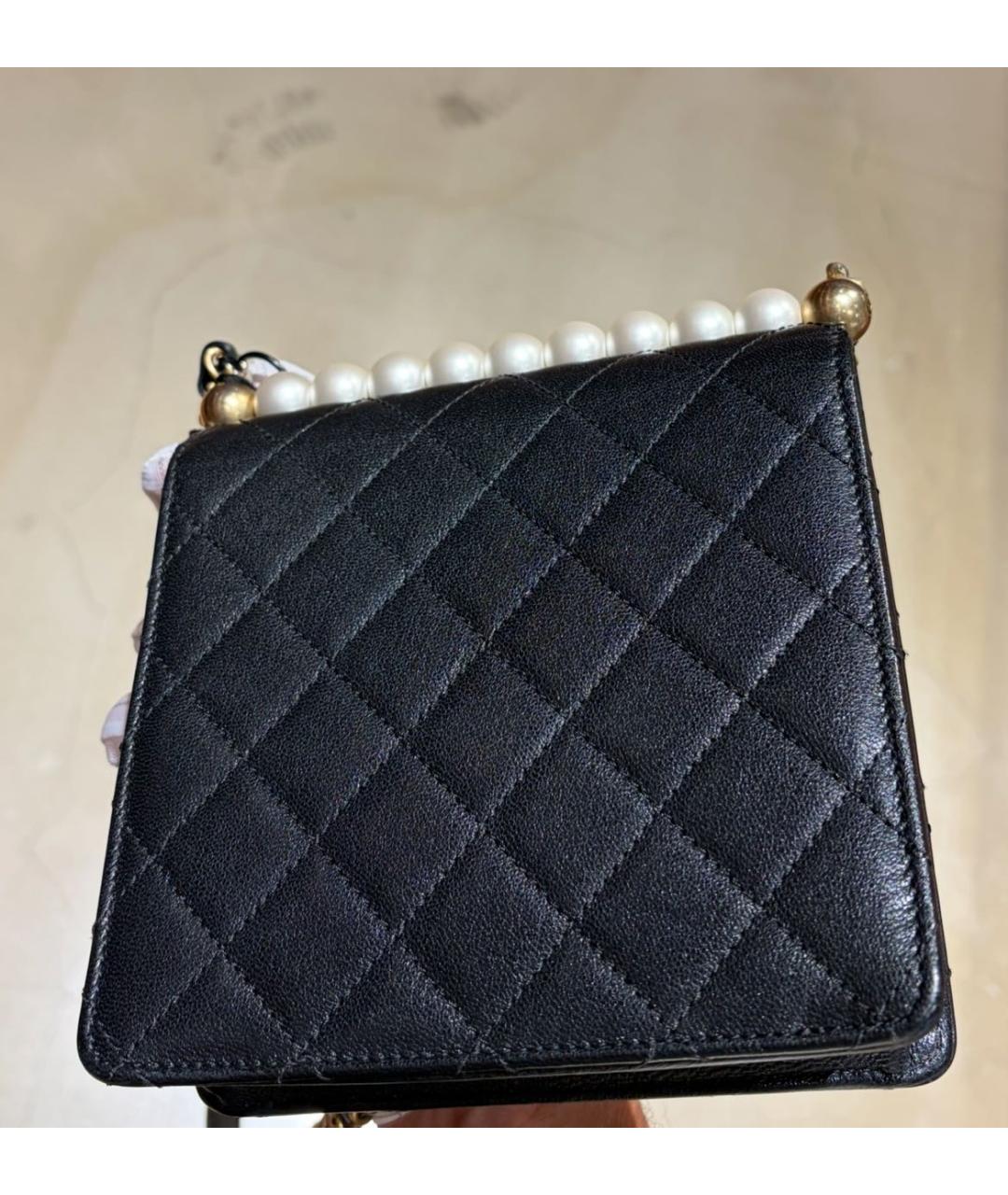 CHANEL Черная кожаная сумка через плечо, фото 3