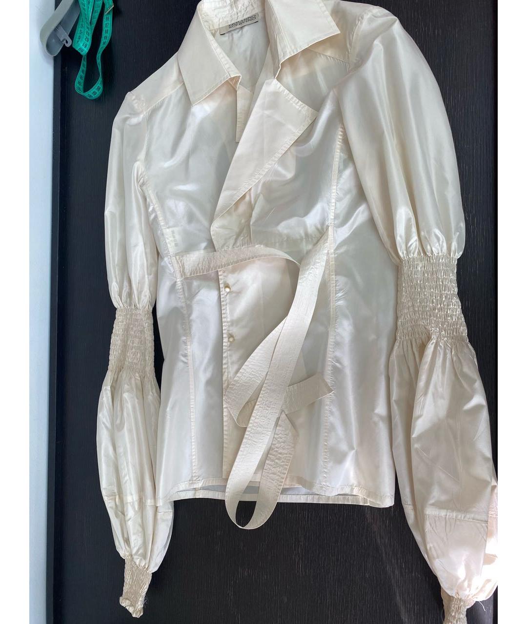 ERMANNO SCERVINO Белая хлопковая блузы, фото 6
