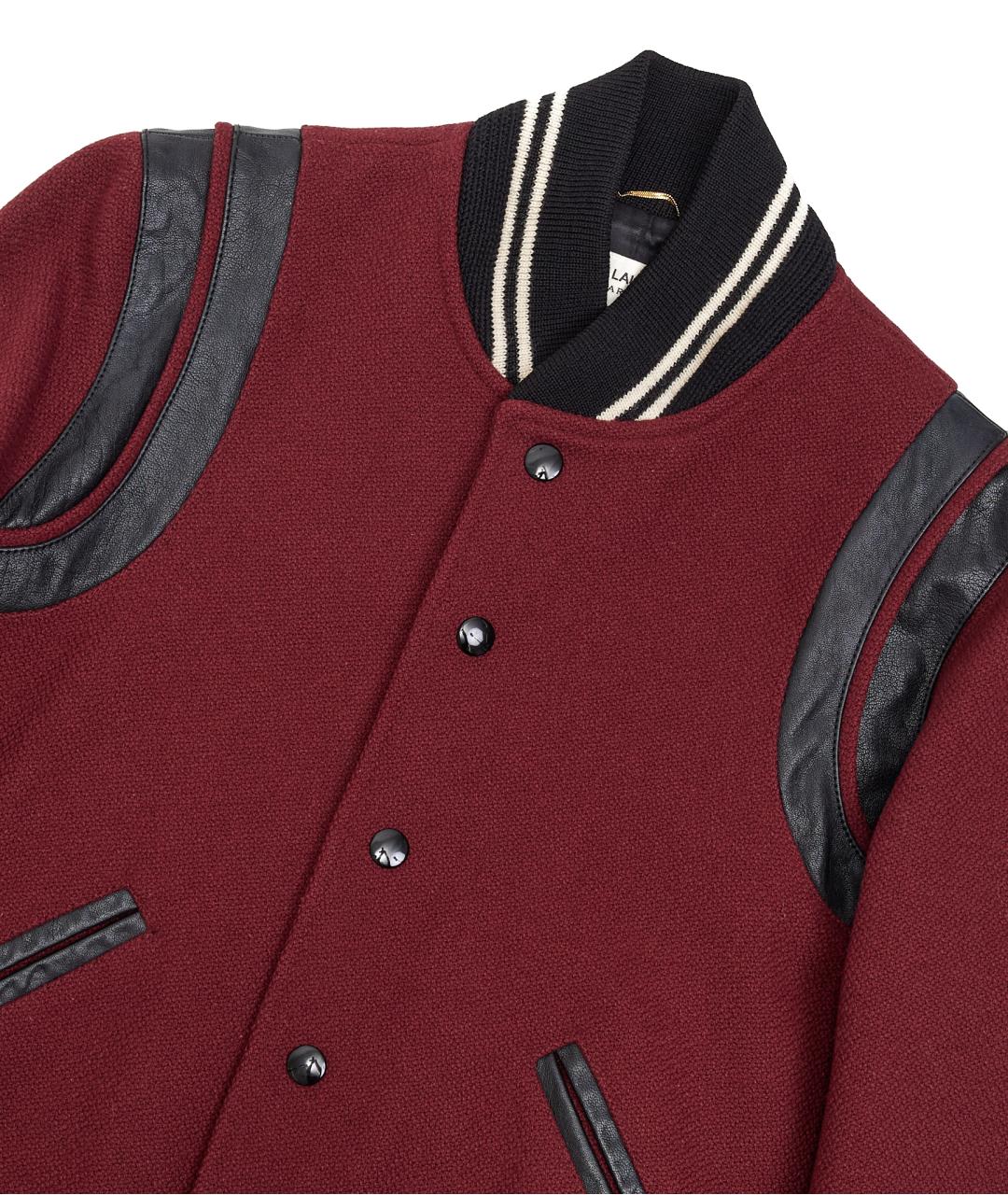 SAINT LAURENT Бордовая шерстяная куртка, фото 5