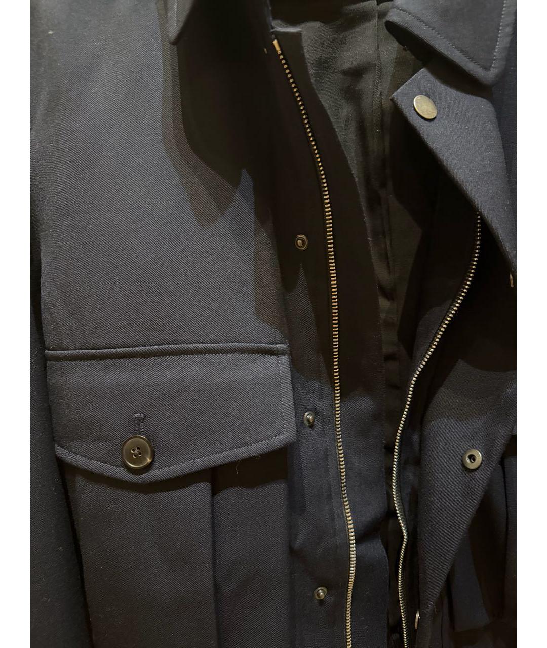 DRIES VAN NOTEN Темно-синяя шерстяная куртка, фото 4