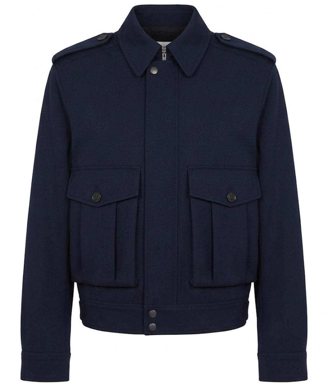 DRIES VAN NOTEN Темно-синяя шерстяная куртка, фото 1