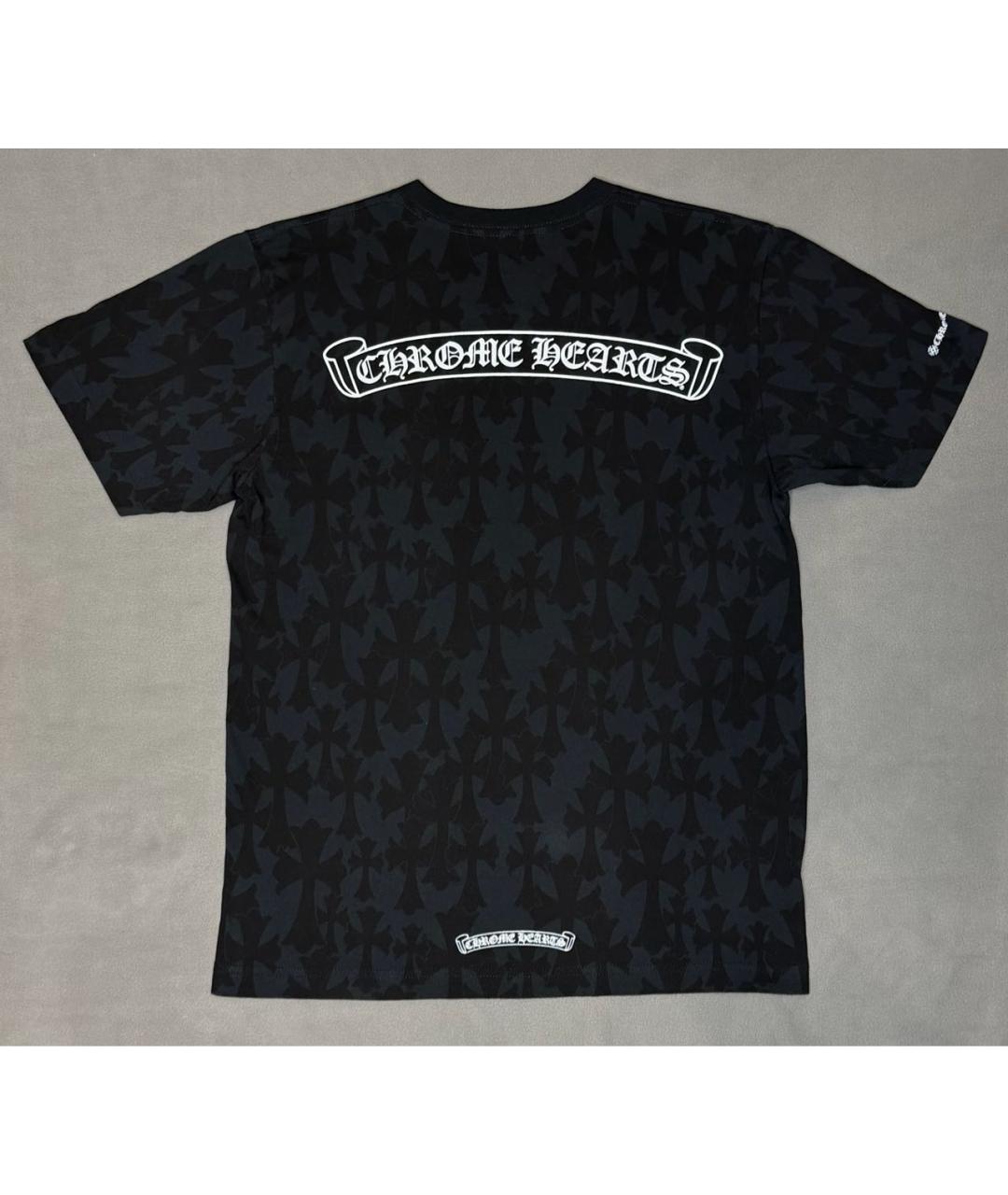CHROME HEARTS Черная хлопковая футболка, фото 2