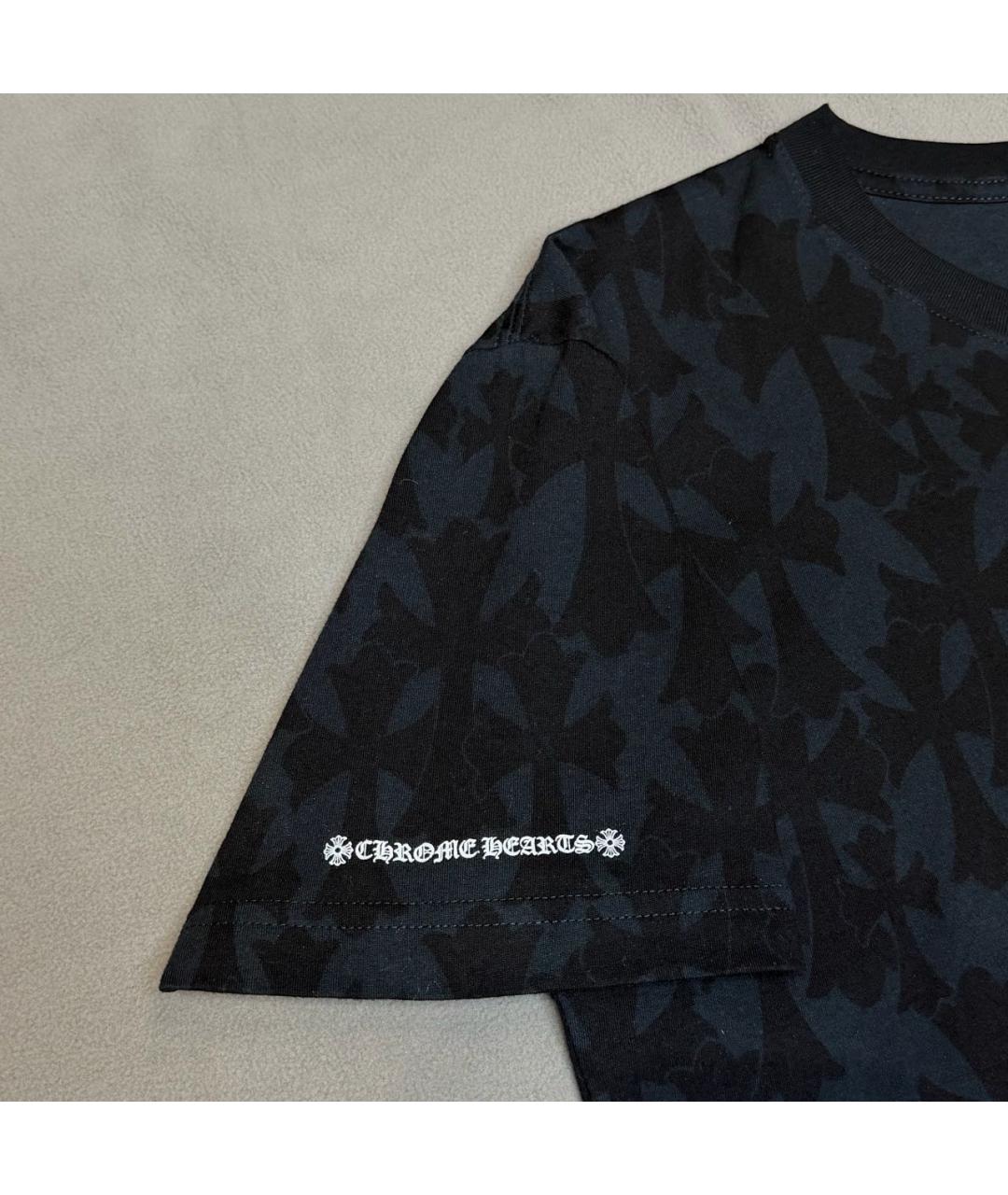 CHROME HEARTS Черная хлопковая футболка, фото 7