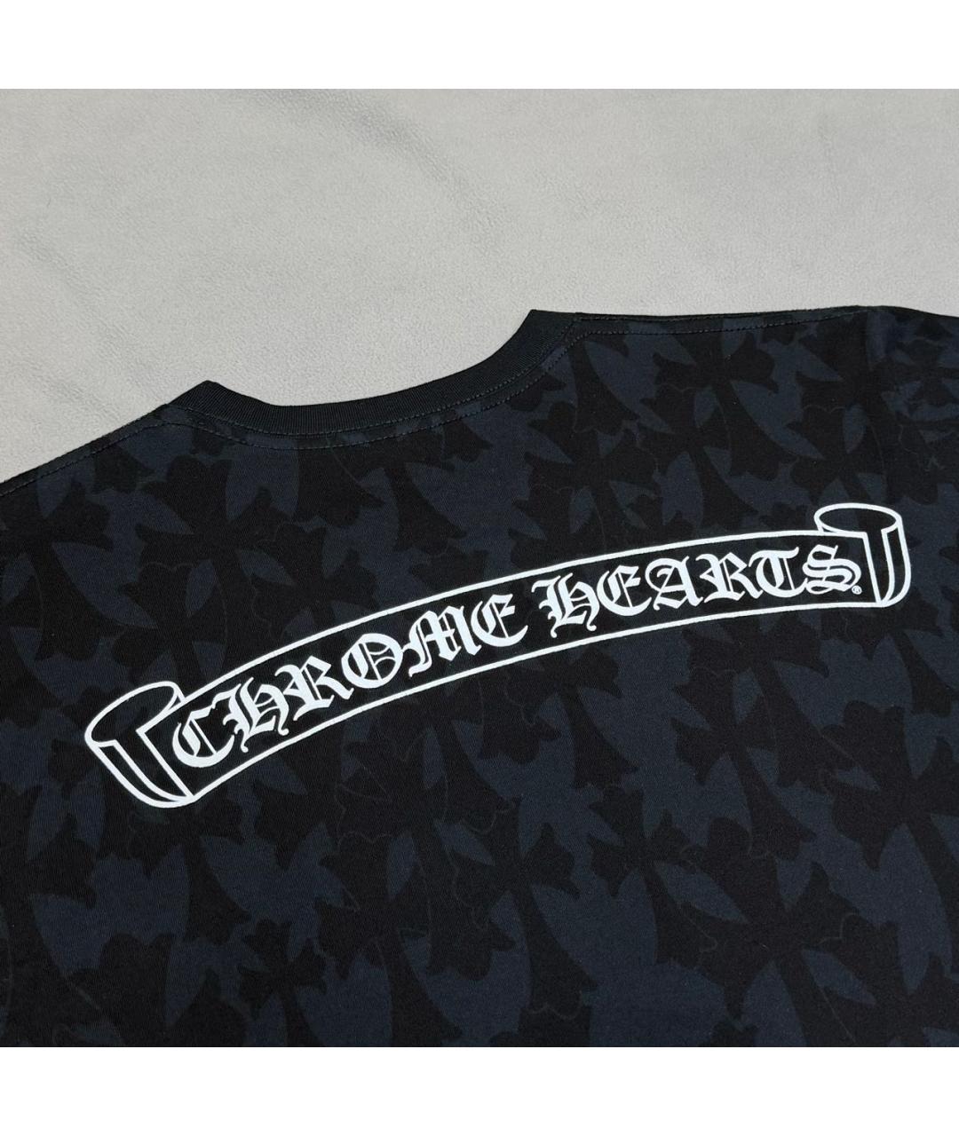 CHROME HEARTS Черная хлопковая футболка, фото 6