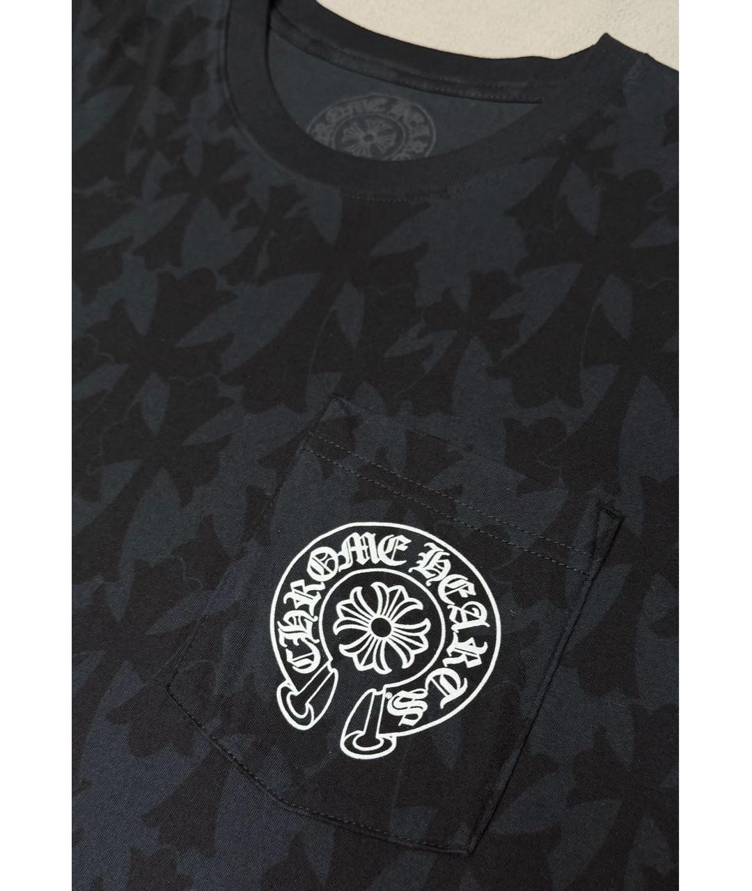 CHROME HEARTS Черная хлопковая футболка, фото 5