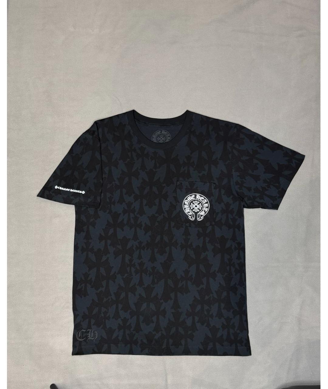 CHROME HEARTS Черная хлопковая футболка, фото 9