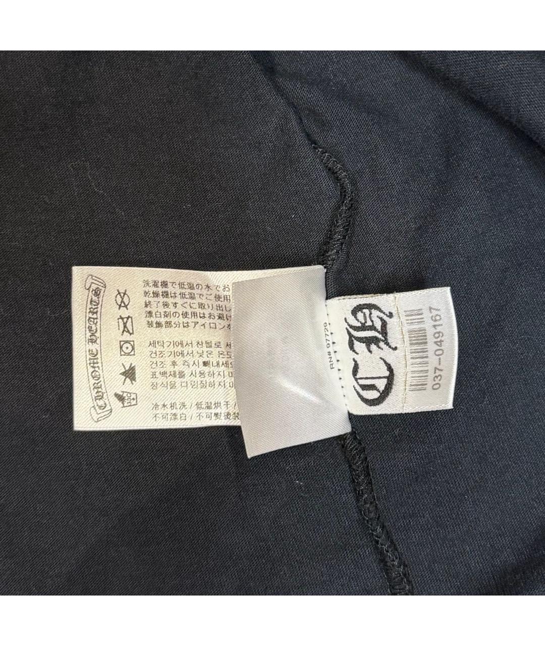 CHROME HEARTS Черная хлопковая футболка, фото 8