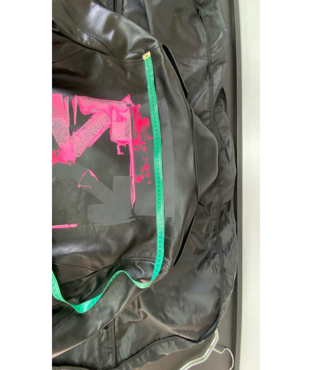 OFF-WHITE Черная кожаная куртка, фото 8