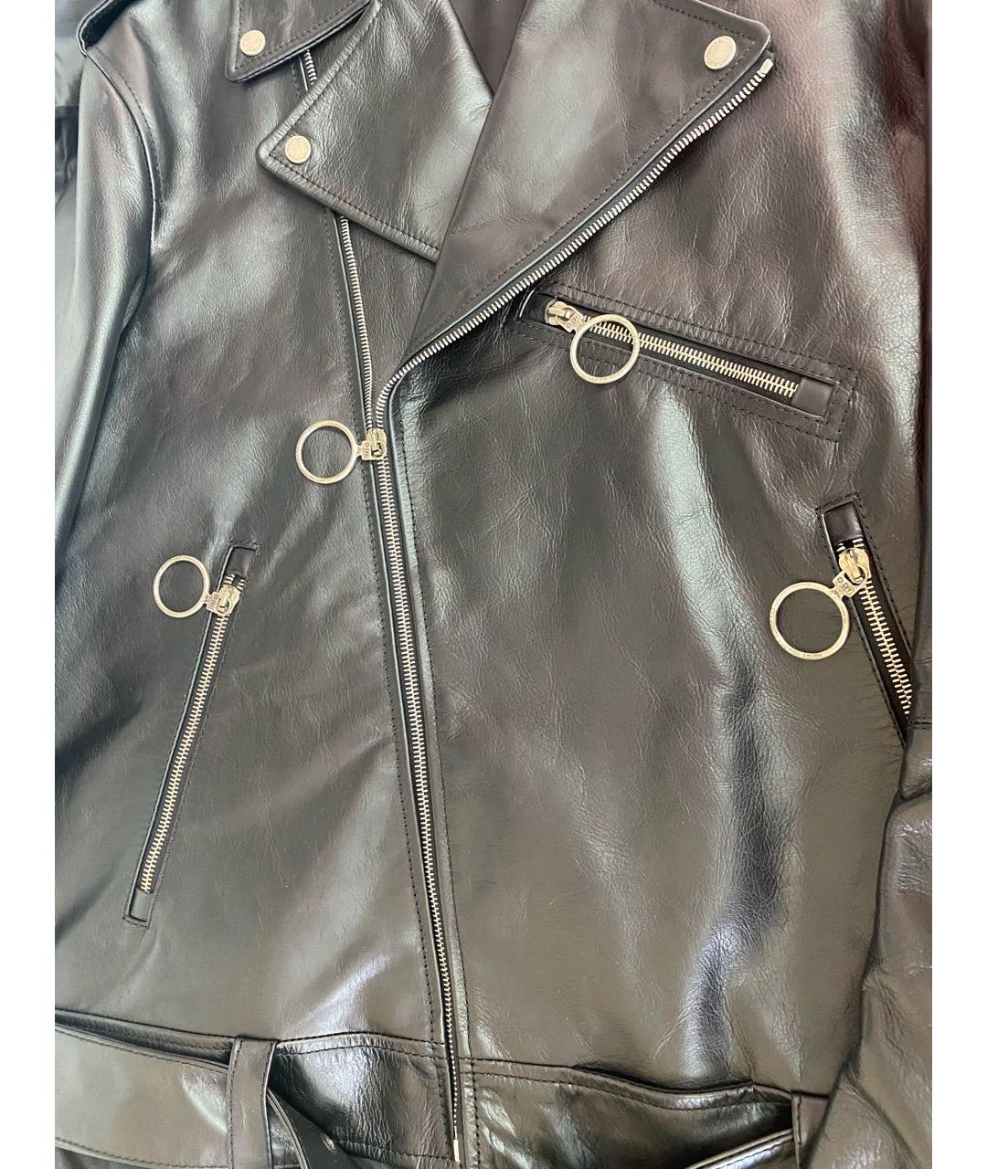 OFF-WHITE Черная кожаная куртка, фото 4