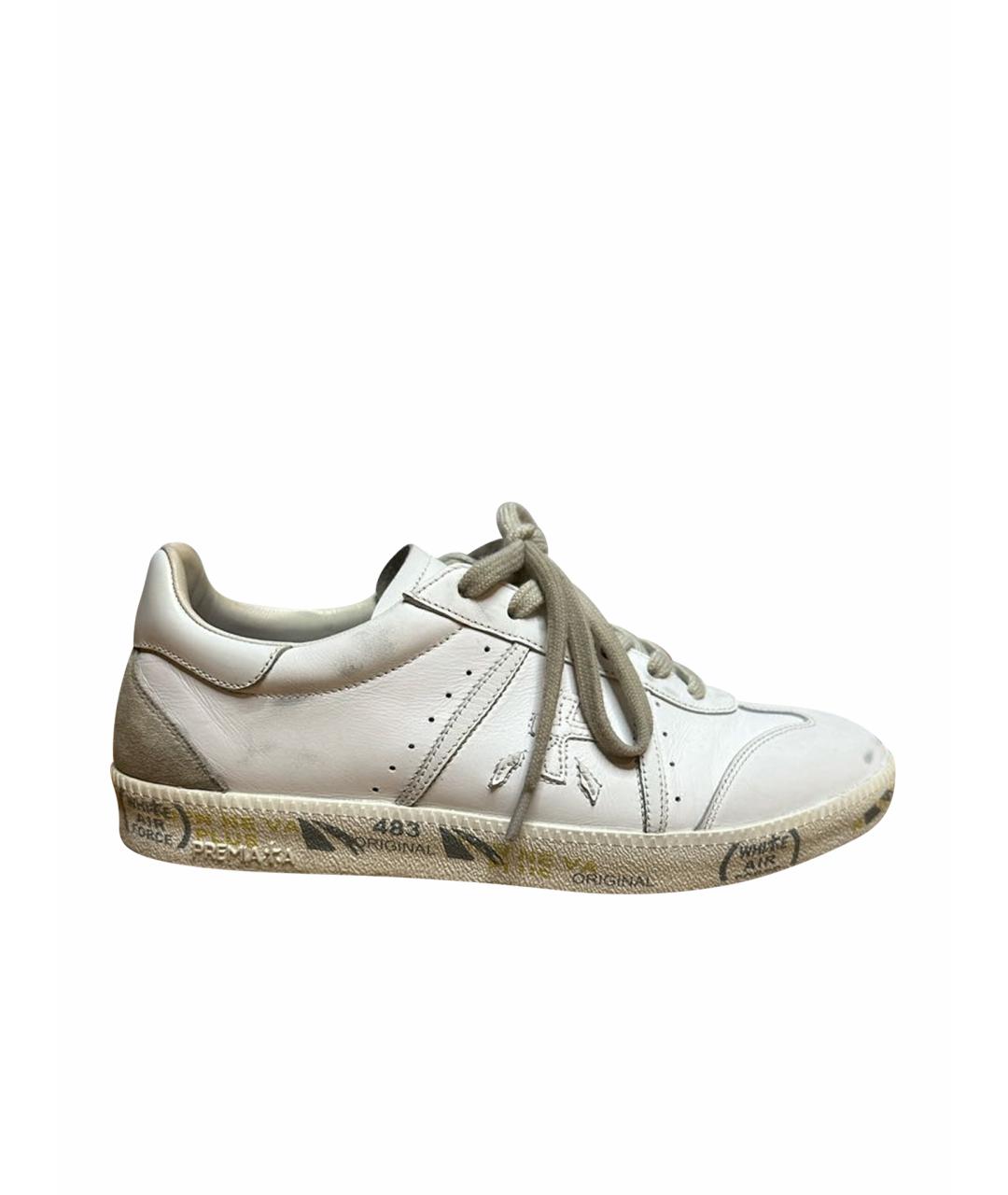 PREMIATA Белые кожаные кеды, фото 1