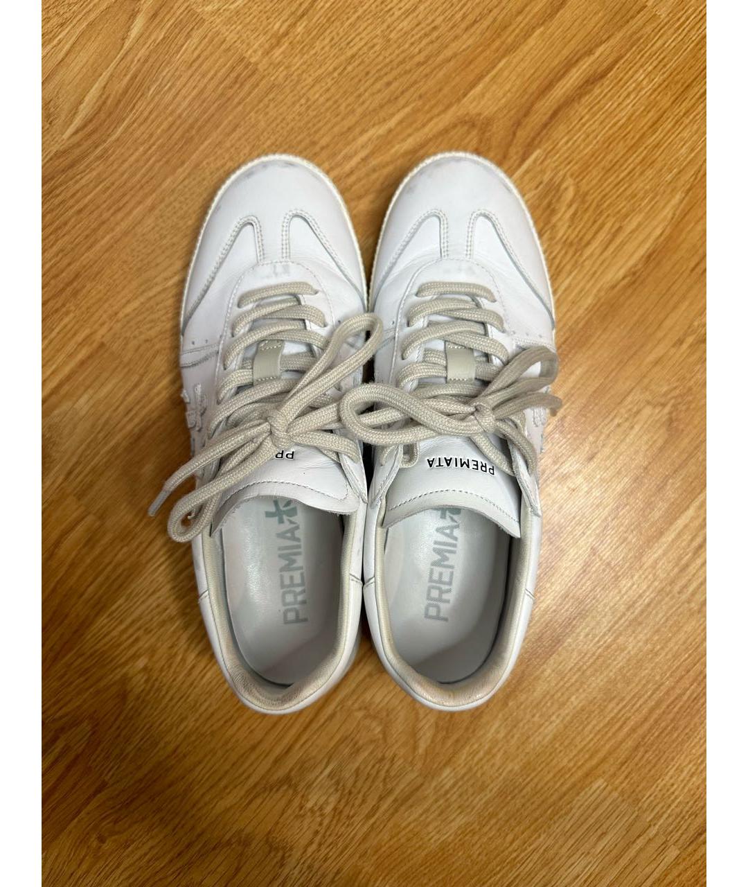 PREMIATA Белые кожаные кеды, фото 2