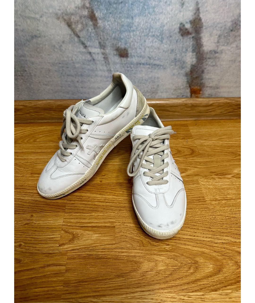 PREMIATA Белые кожаные кеды, фото 3