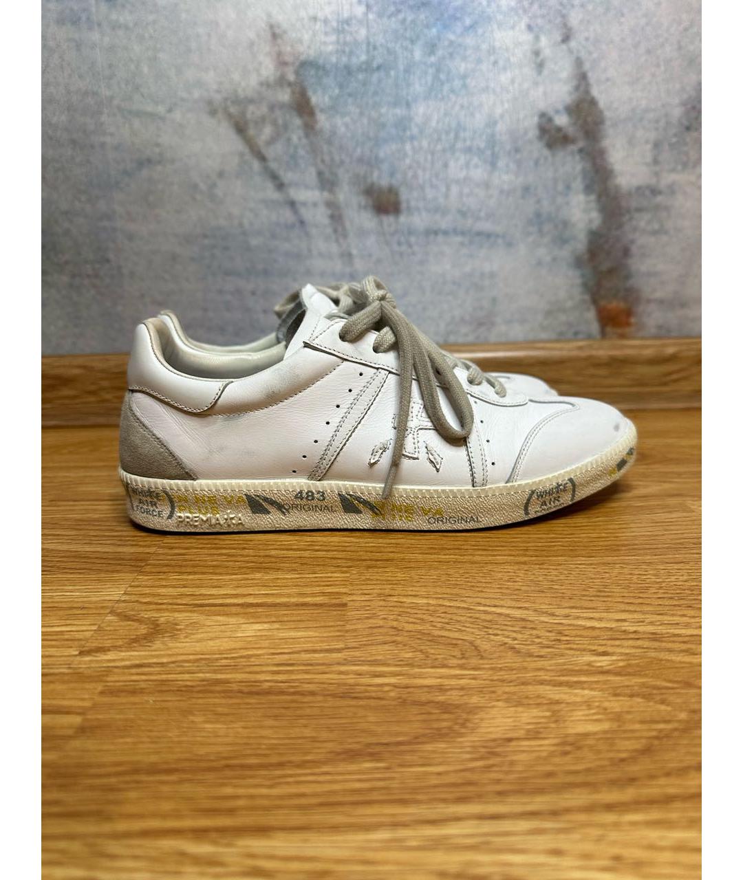 PREMIATA Белые кожаные кеды, фото 6