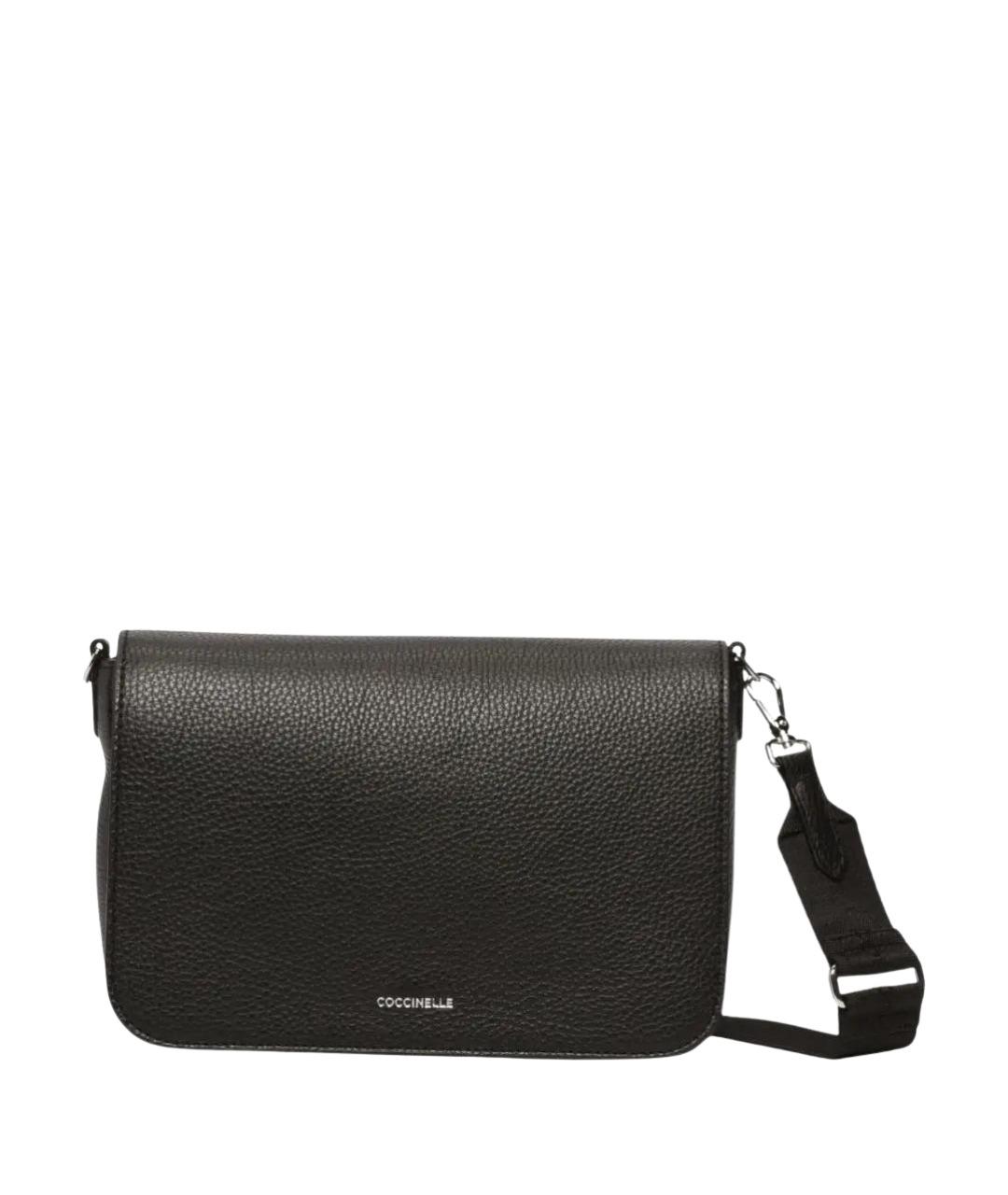 COCCINELLE Черная кожаная сумка через плечо, фото 1