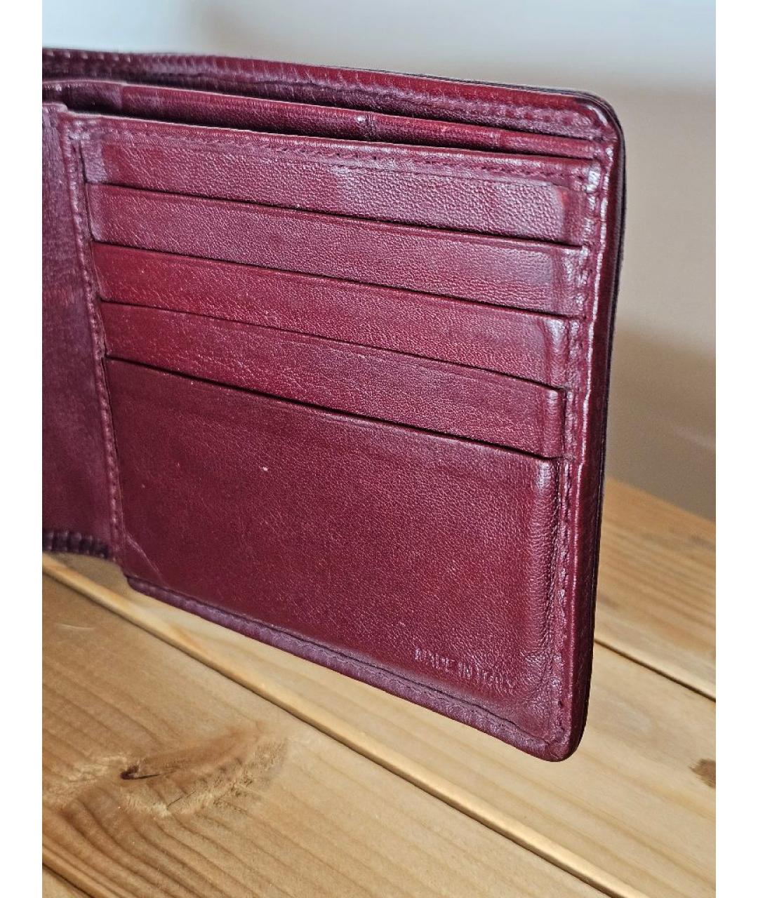 BURBERRY Бордовый кожаный кошелек, фото 4