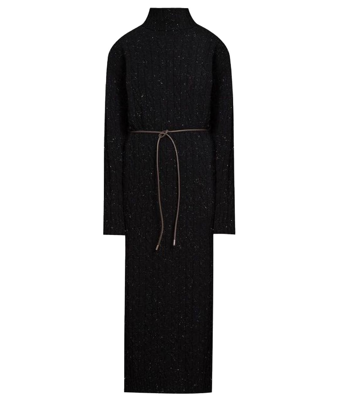 PESERICO Черное шерстяное платье, фото 1