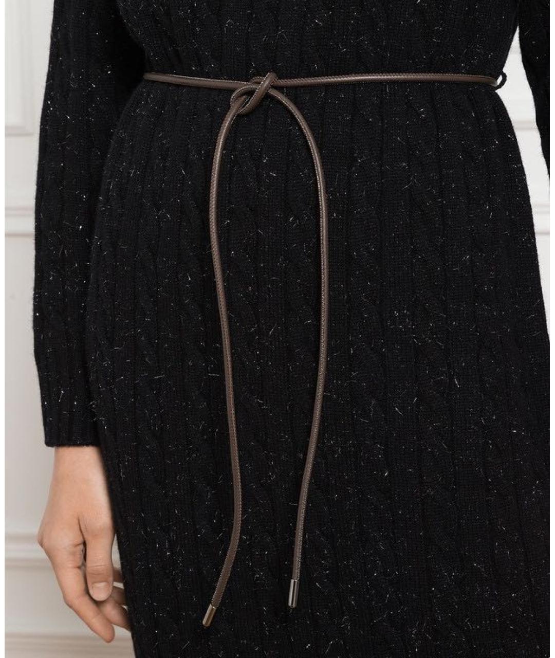 PESERICO Черное шерстяное платье, фото 5