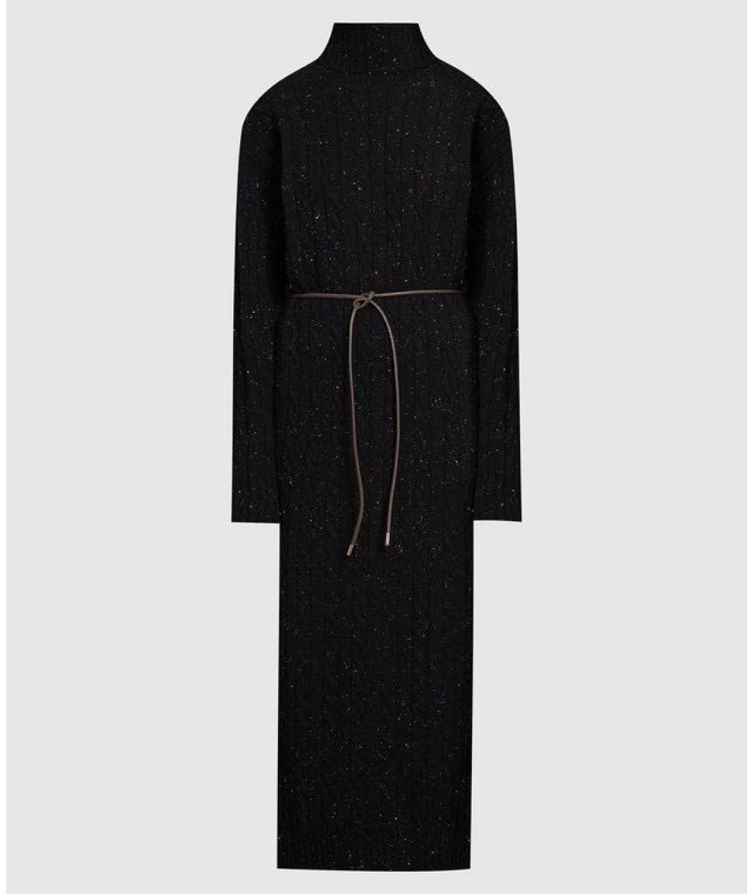 PESERICO Черное шерстяное платье, фото 6