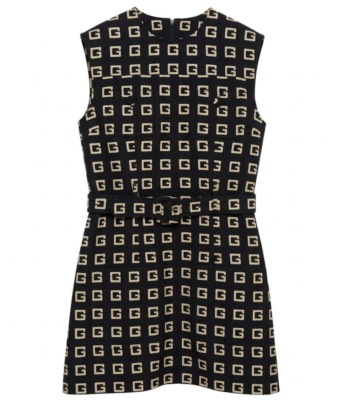 GUCCI Черное ацетатное платье, фото 1