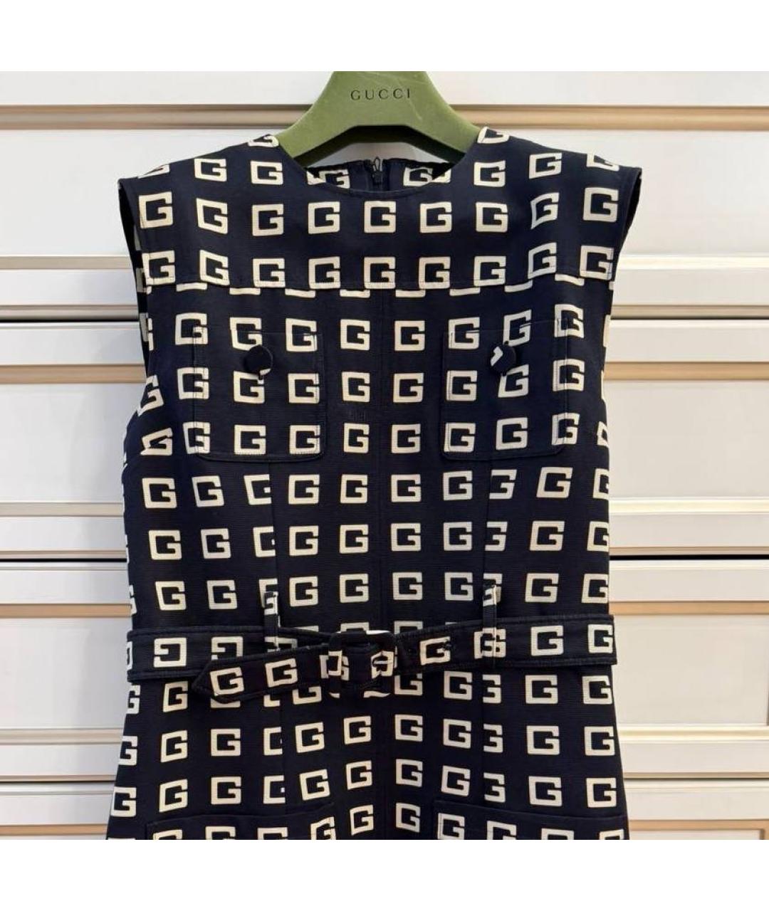 GUCCI Черное ацетатное платье, фото 3