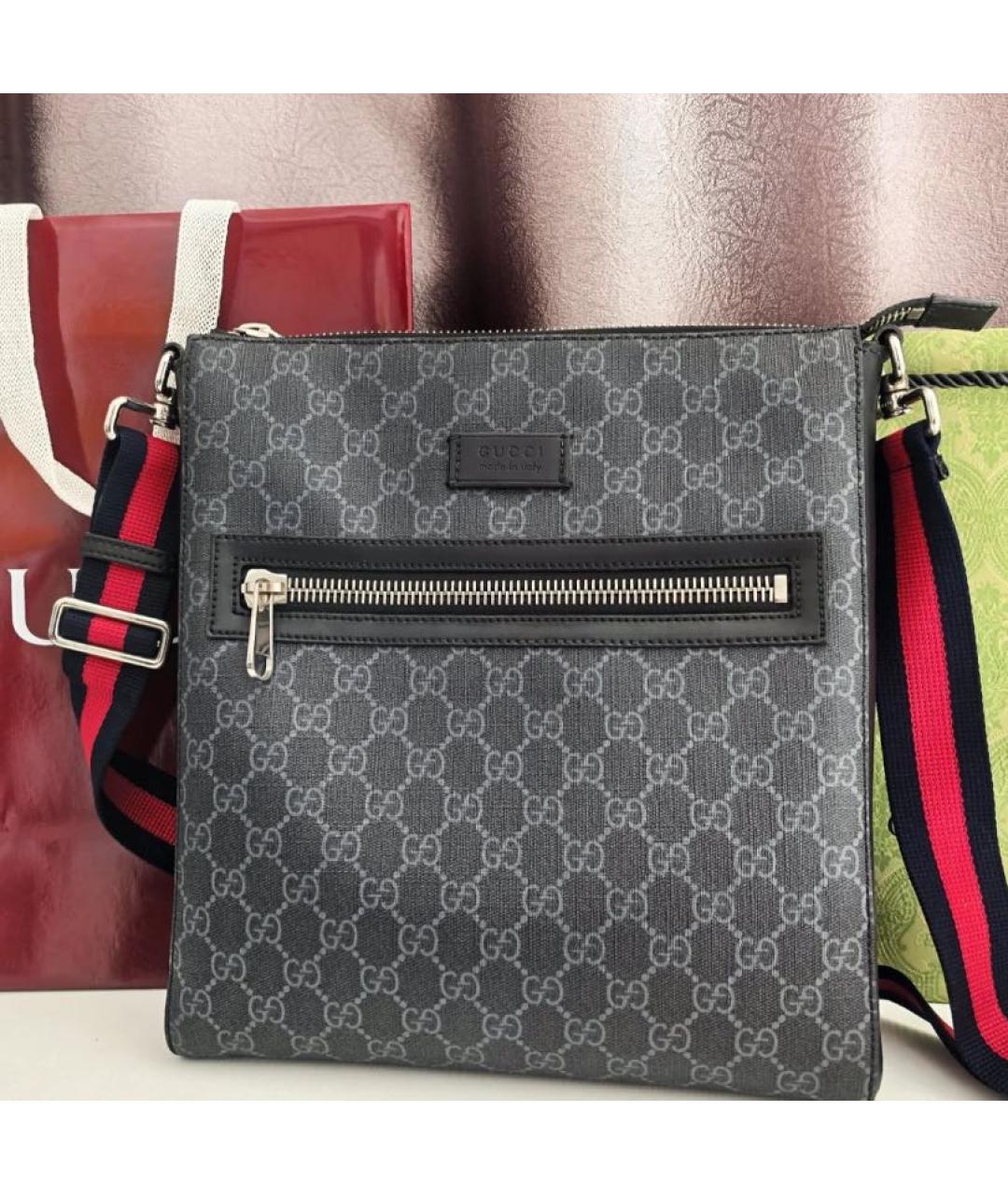 GUCCI Черная барсетка, фото 2