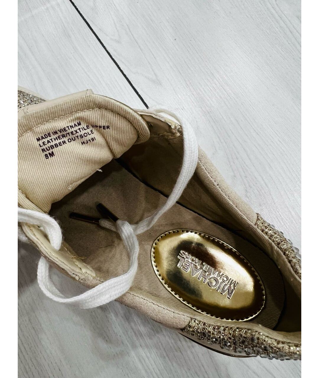 MICHAEL KORS Бежевые кроссовки, фото 5