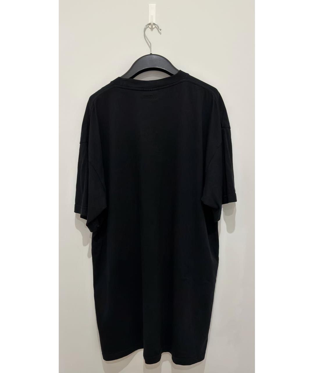 VETEMENTS Черная хлопковая футболка, фото 4