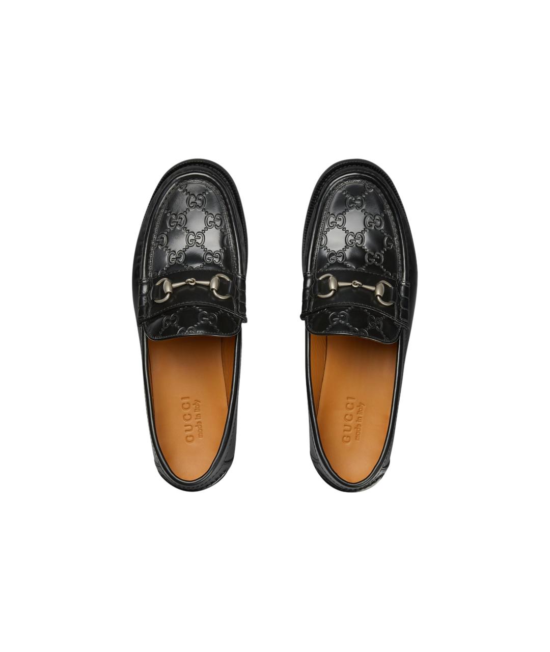 GUCCI Черные кожаные лоферы, фото 4