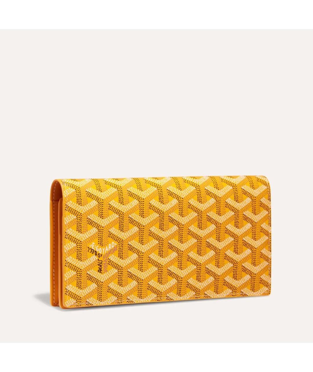 GOYARD Желтый кошелек, фото 4