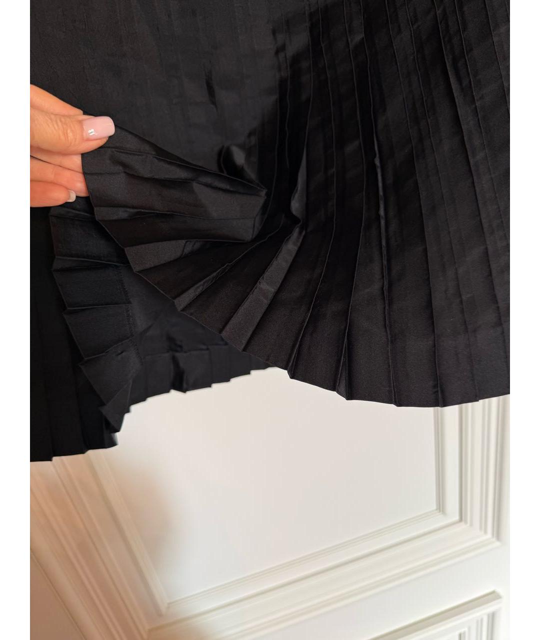 PRADA Черная шелковая юбка миди, фото 4
