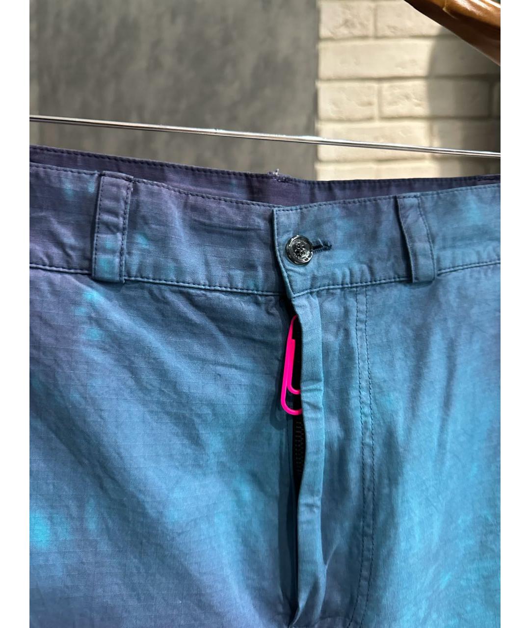 OFF-WHITE Синие хлопковые повседневные брюки, фото 5