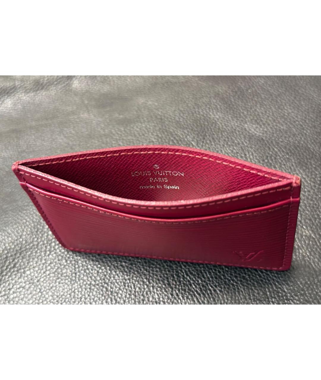 LOUIS VUITTON Фуксия кожаный кардхолдер, фото 4