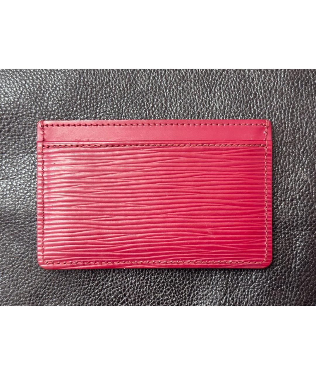 LOUIS VUITTON Фуксия кожаный кардхолдер, фото 3