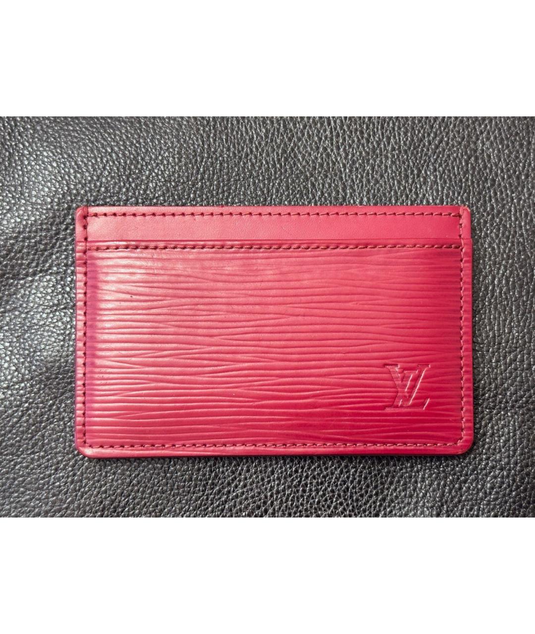 LOUIS VUITTON Фуксия кожаный кардхолдер, фото 8