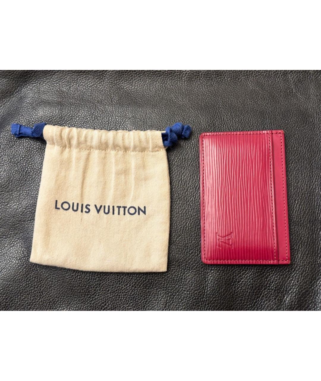 LOUIS VUITTON Фуксия кожаный кардхолдер, фото 5
